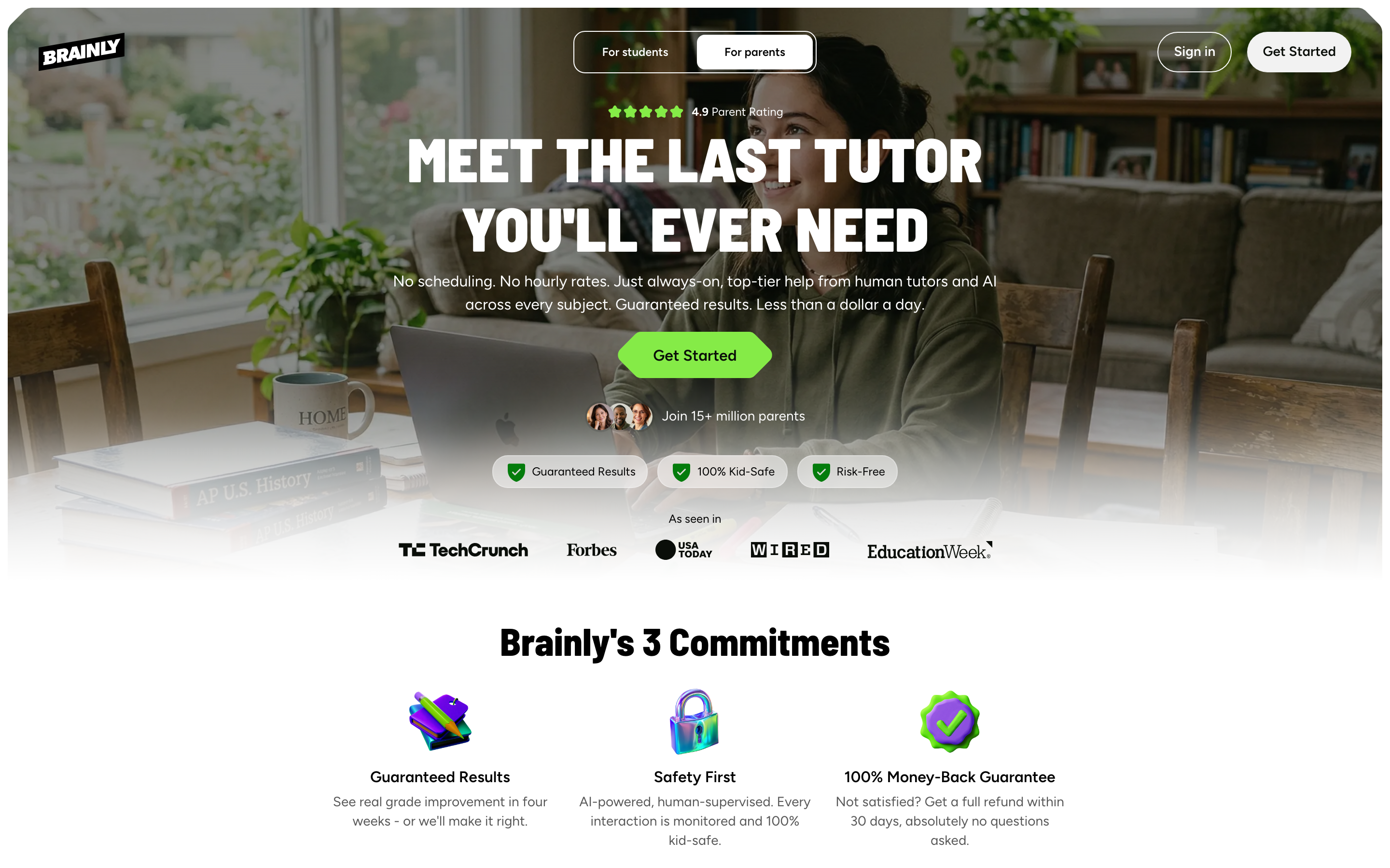 Brainly homepage — community-based Chegg Study alternative for K-12 and college