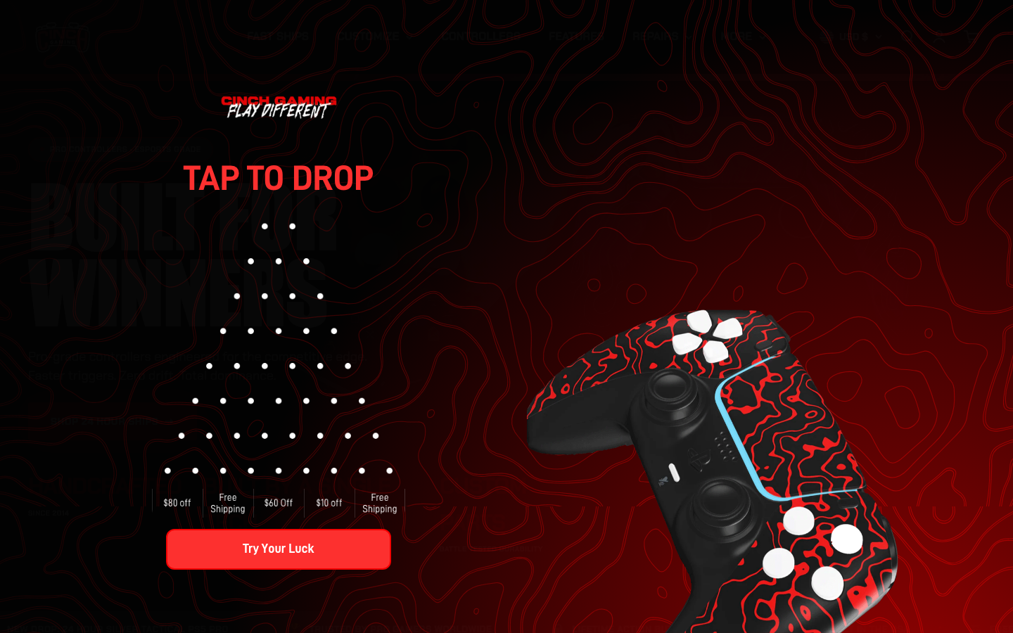 Cinch Gaming — modded controllers for competitive Call of Duty, Apex, and Fortnite players