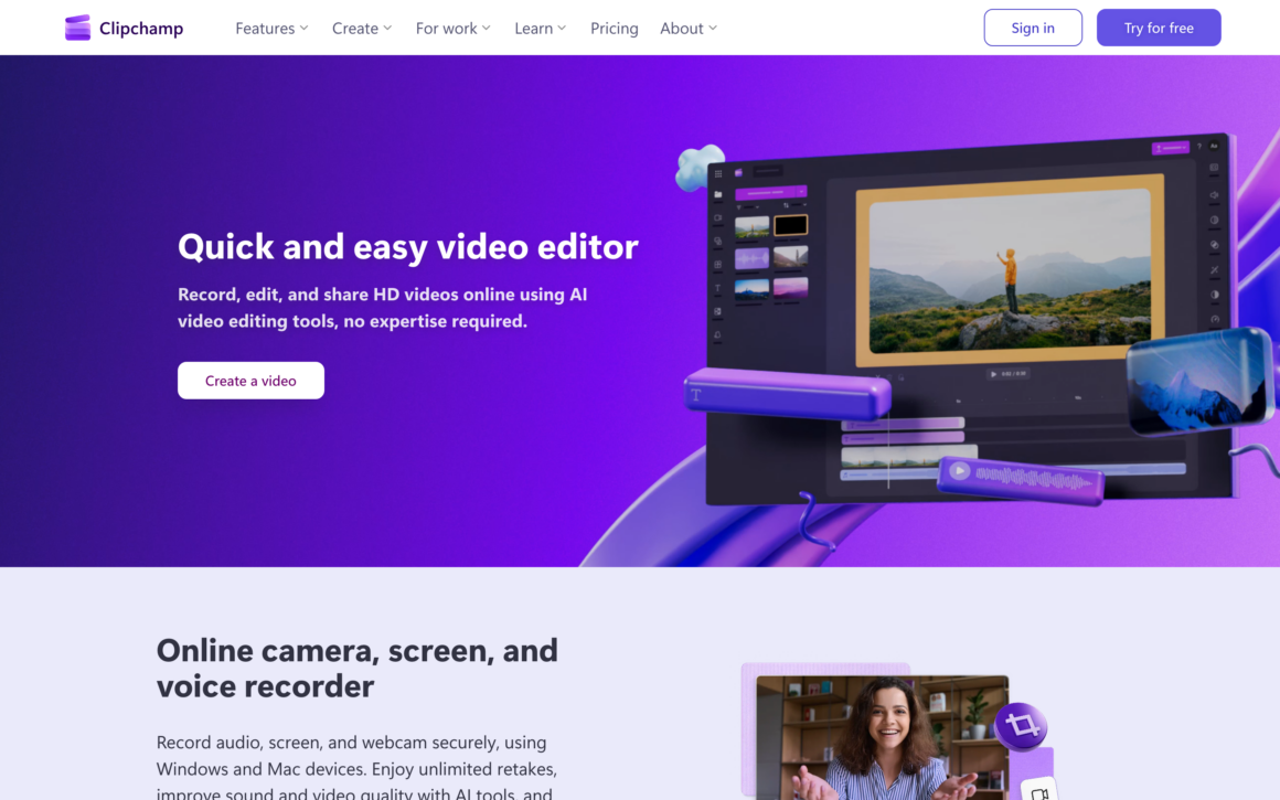 Clipchamp Windows Video Editor