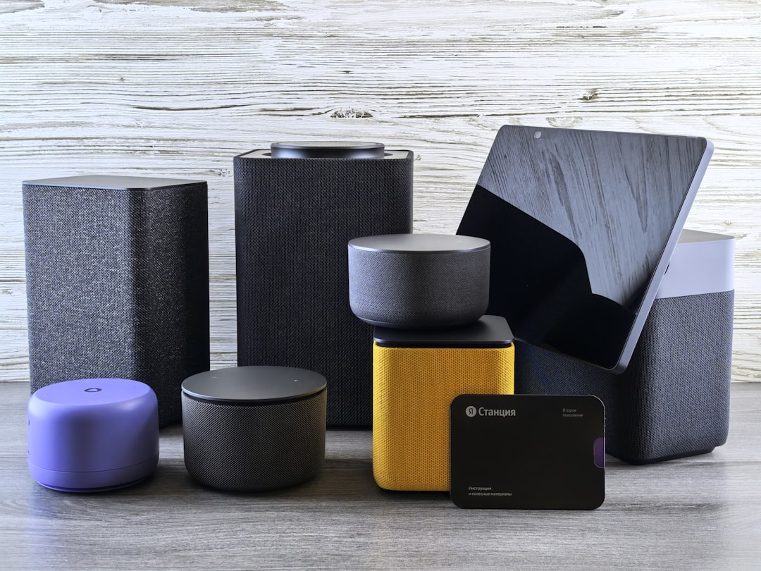 Collection of smart home speakers and hub devices from various manufacturers