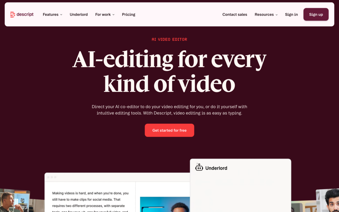 Descript AI Podcast Editor