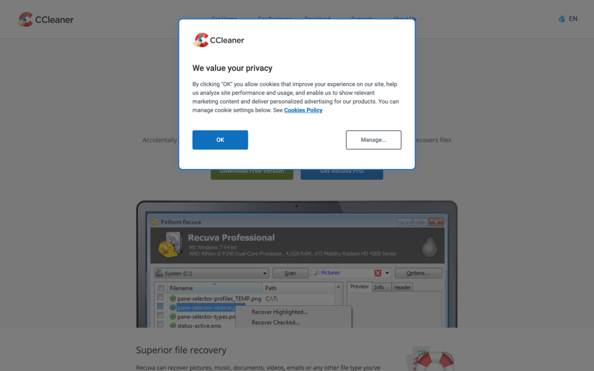 Recuva Free Data Recovery