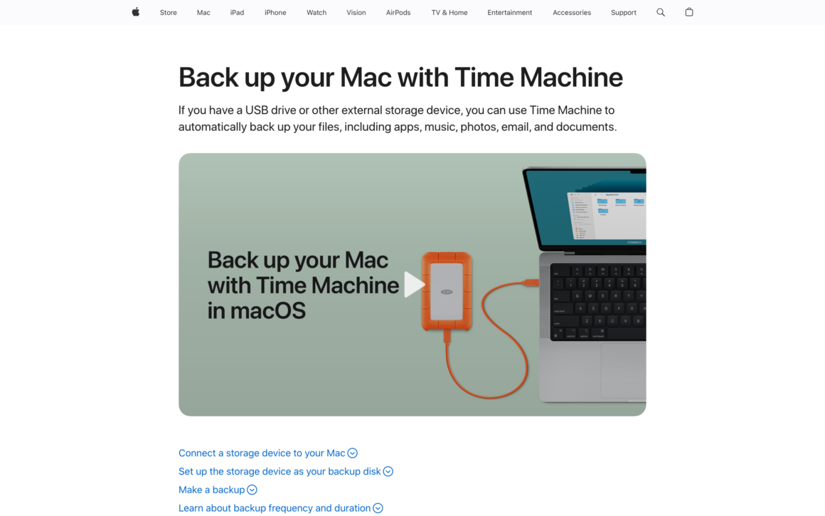 Time Machine Mac Backup