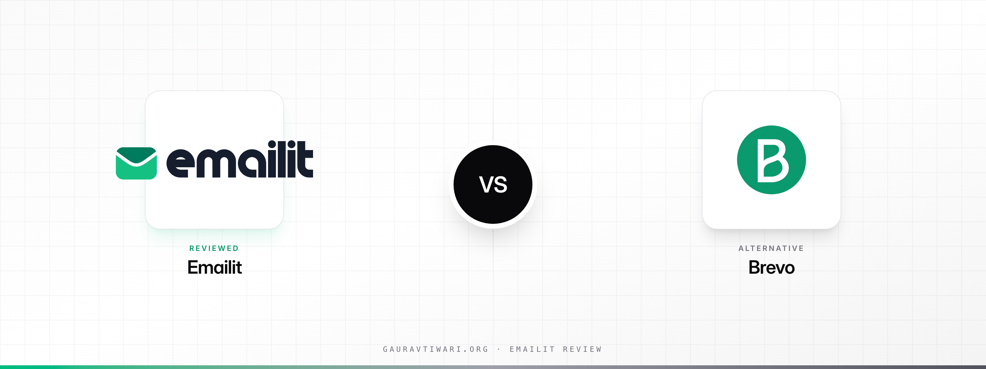 Emailit vs Brevo comparison banner with both brand logos