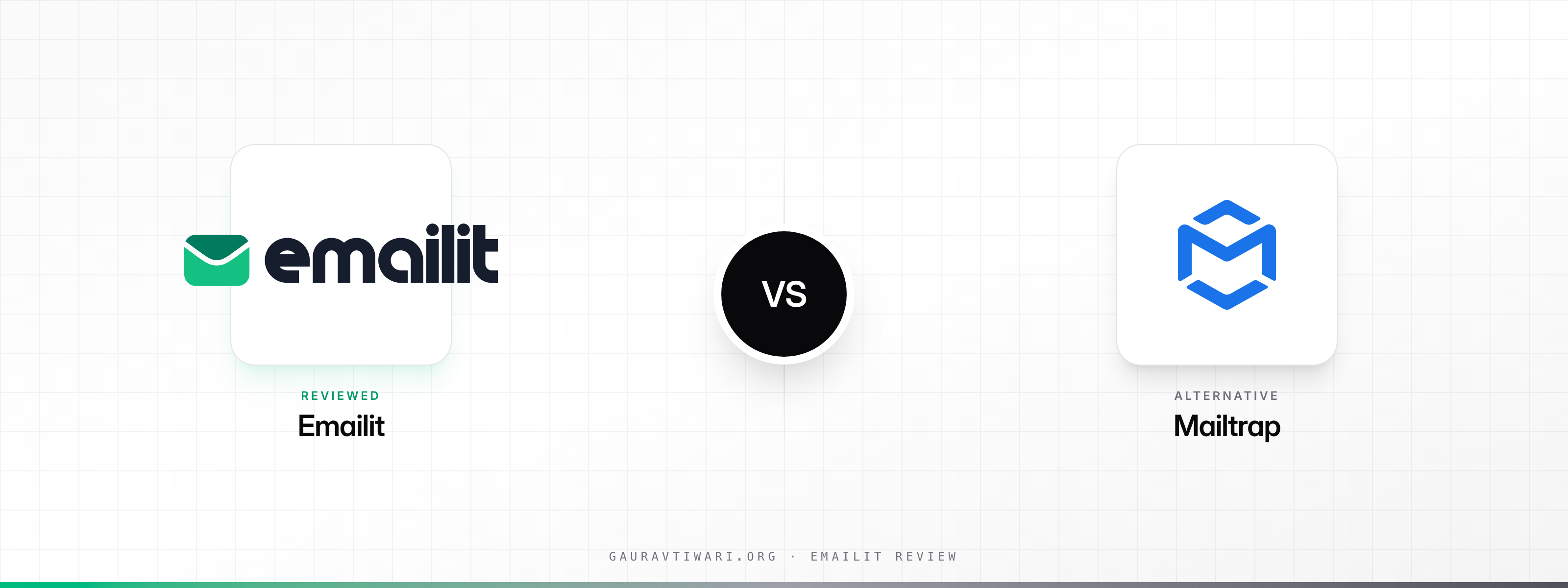 Emailit vs Mailtrap comparison banner with both brand logos