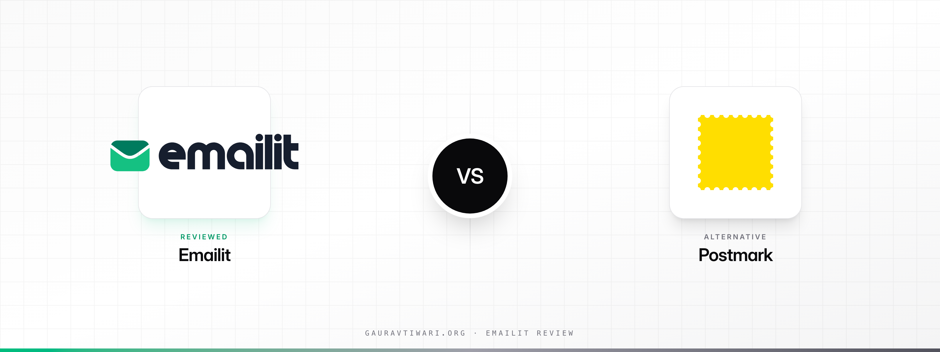 Emailit vs Postmark comparison banner with both brand logos