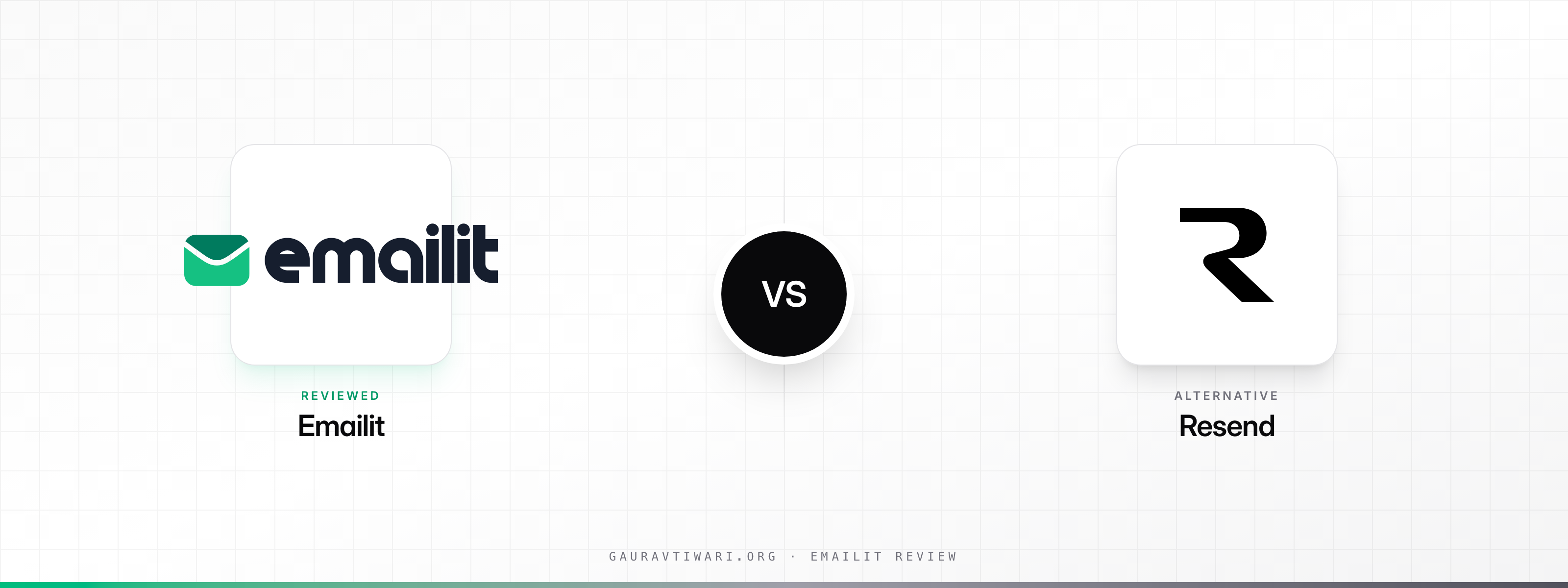 Emailit vs Resend comparison banner with both brand logos