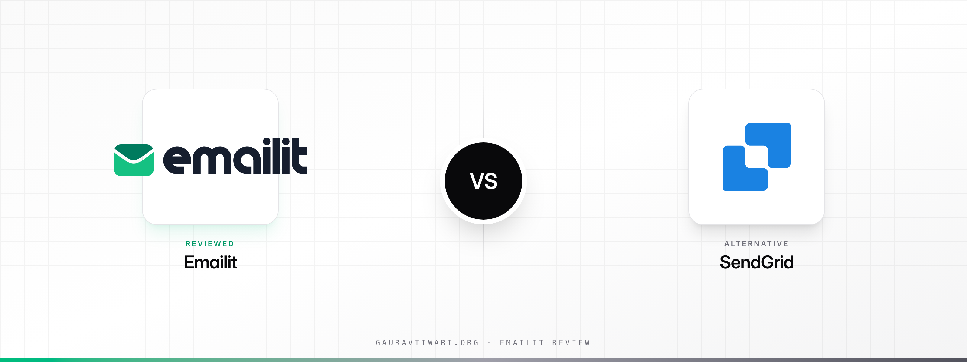 Emailit vs SendGrid comparison banner with both brand logos