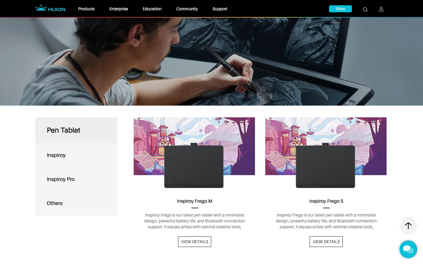 Huion Inspiroy 2 series — Inspiroy Frego M and Inspiroy Frego S non-display pen tablets with programmable scroll wheel