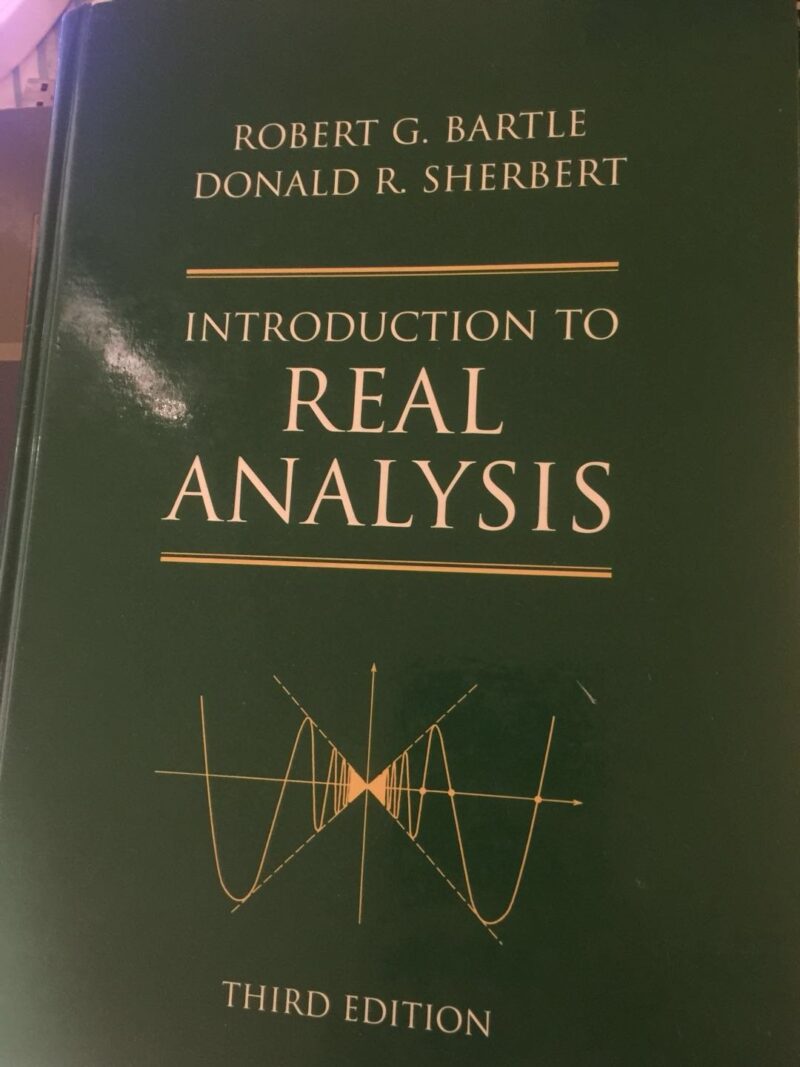 Introduction to Real Analysis by Bartle book cover