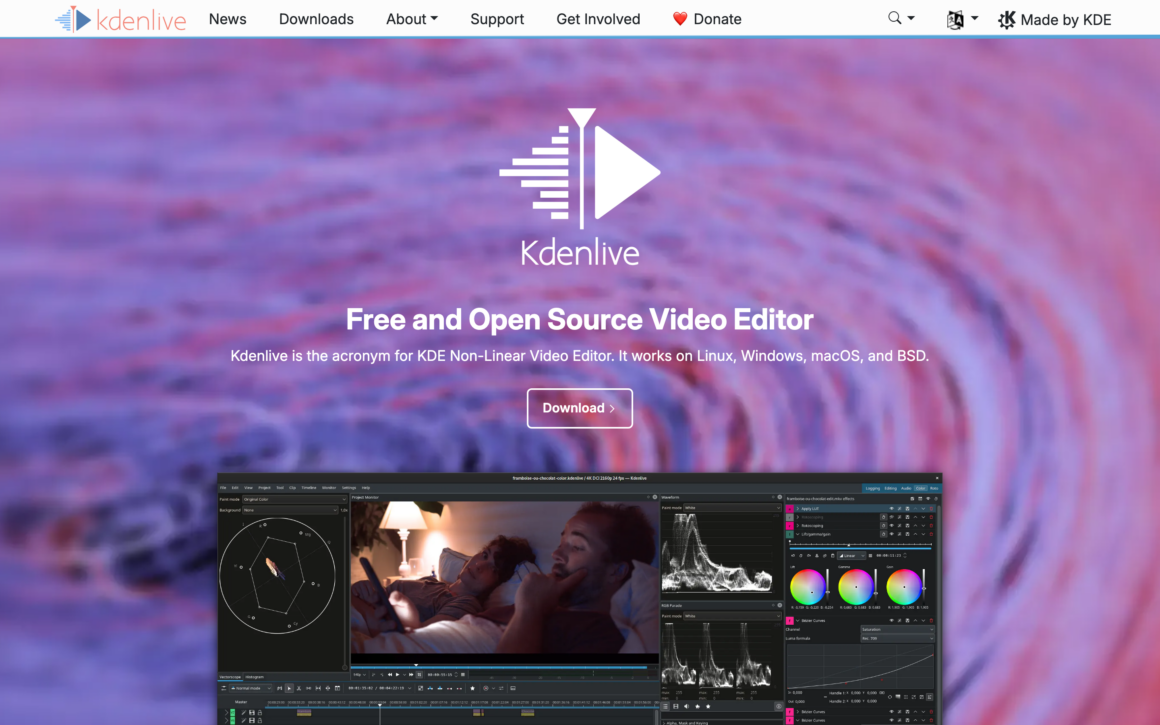 Kdenlive Open Source Video Editor