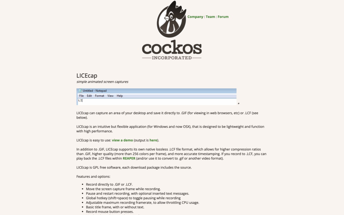 LICEcap GIF Screen Capture
