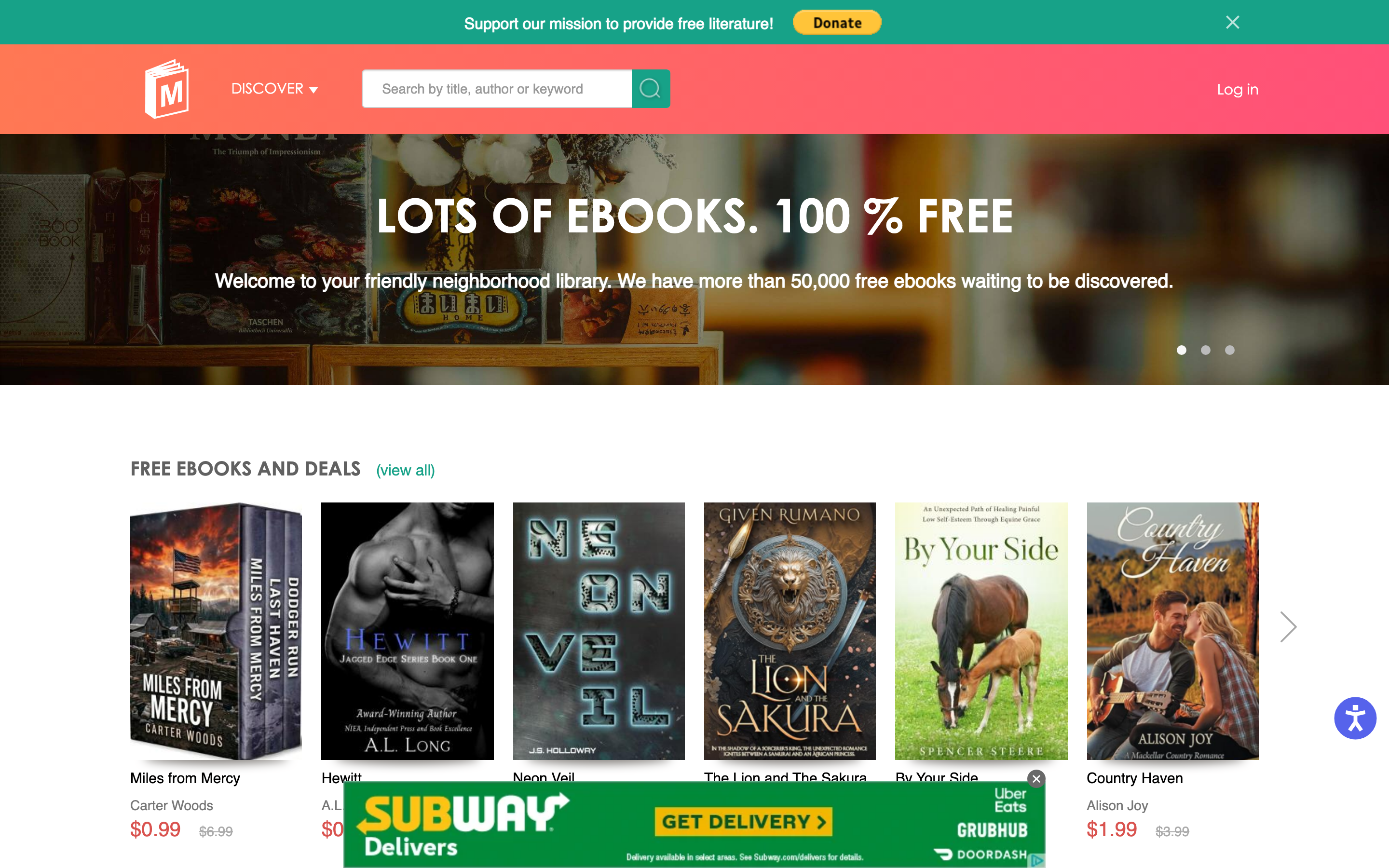 ManyBooks — free online library with 50,000 Kindle-ready ebook downloads