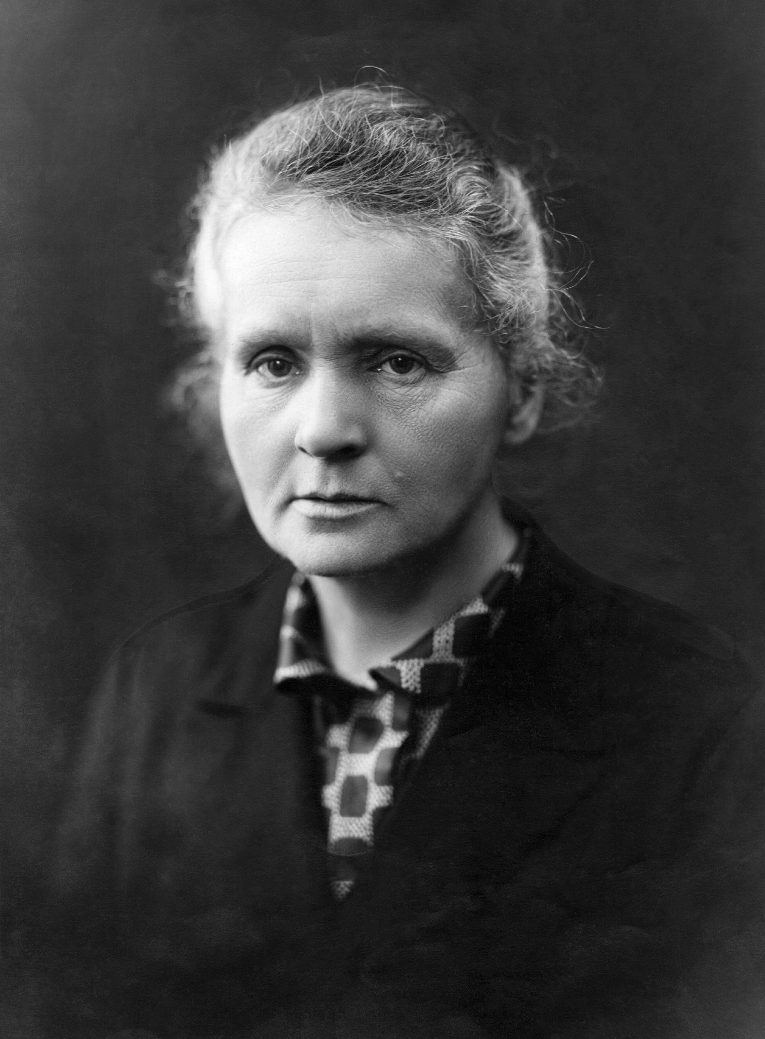 Portrait photograph of Marie Curie (1867-1934), two-time Nobel Prize laureate in Physics and Chemistry