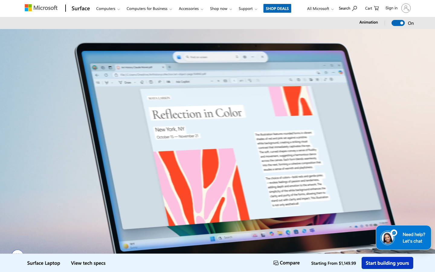 Microsoft Surface Laptop 7 — Snapdragon X Elite or Intel Core Ultra options, 20 hour battery life, the longest battery of any Windows laptop on this list