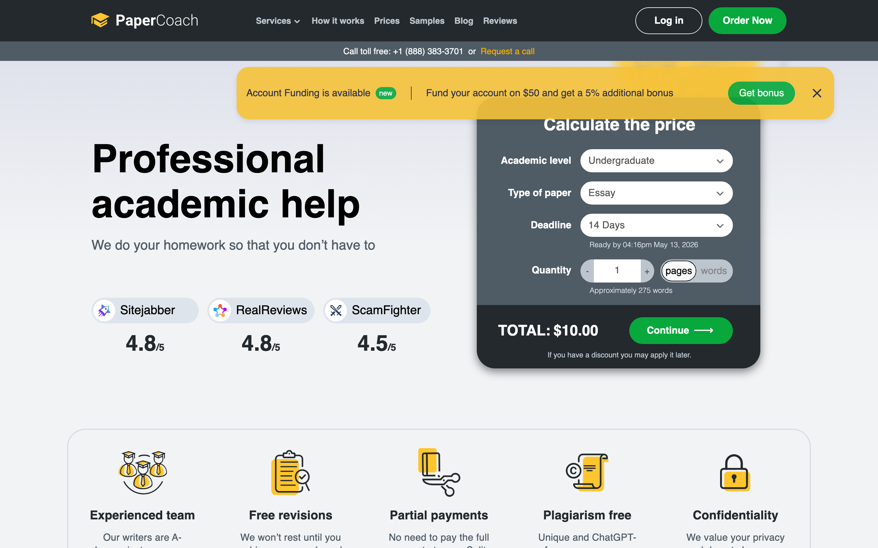 PaperCoach — writing-focused homework help platform