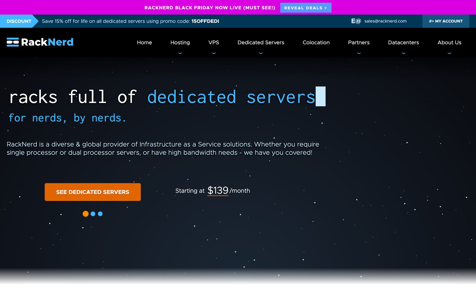 RackNerd dedicated servers and VPS hosting