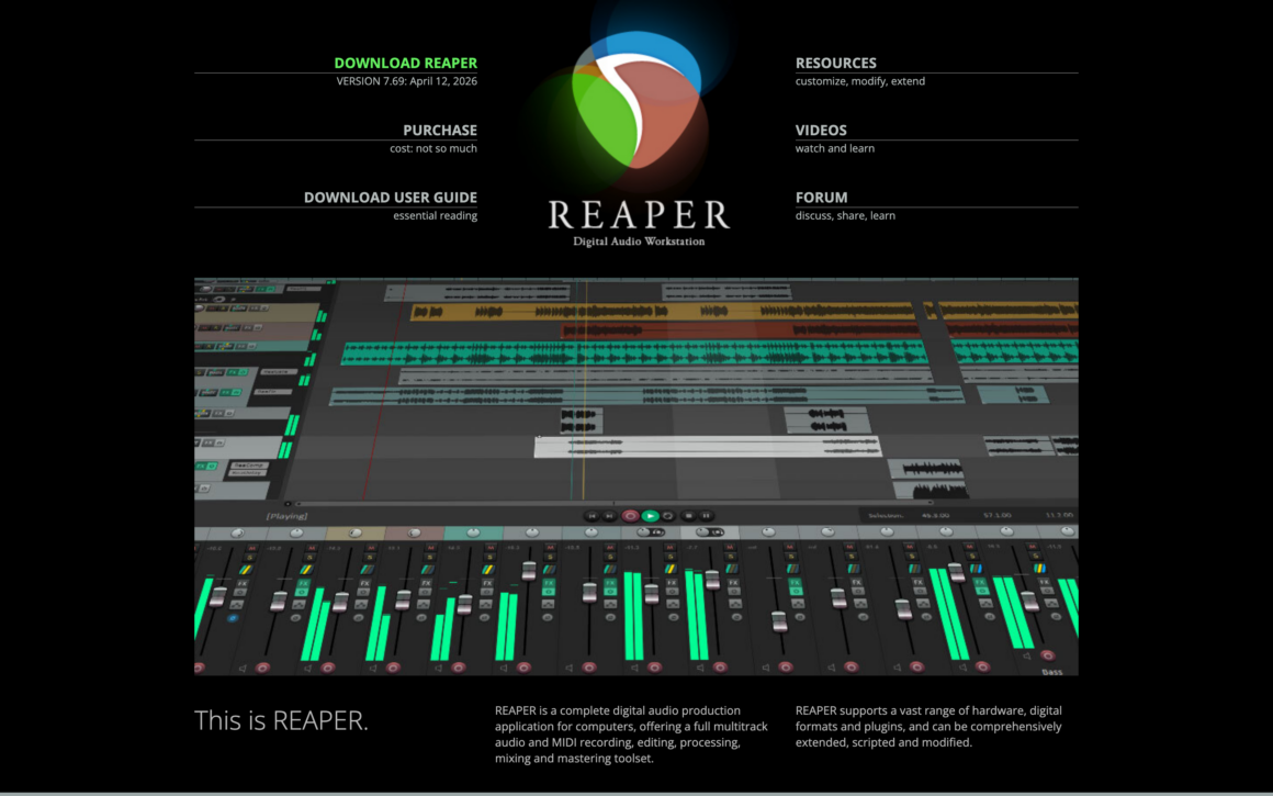 Reaper DAW for Podcasting