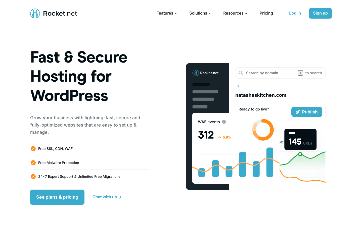 Rocket.net — fast and secure managed WordPress hosting recommended for school sites that want WordPress without the maintenance