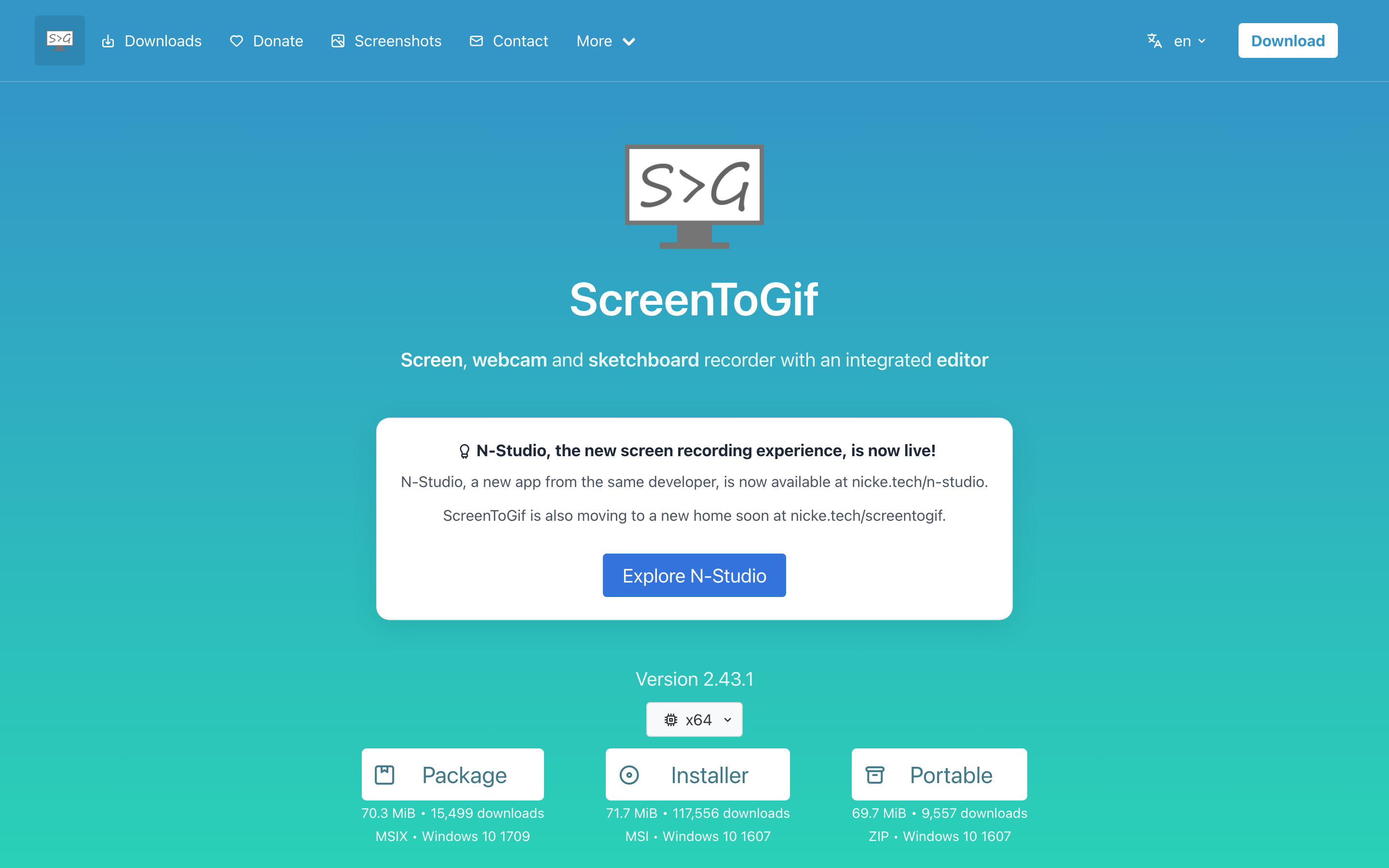 ScreenToGif — free open-source Windows app dedicated to recording GIFs from your screen, webcam, or sketchboard