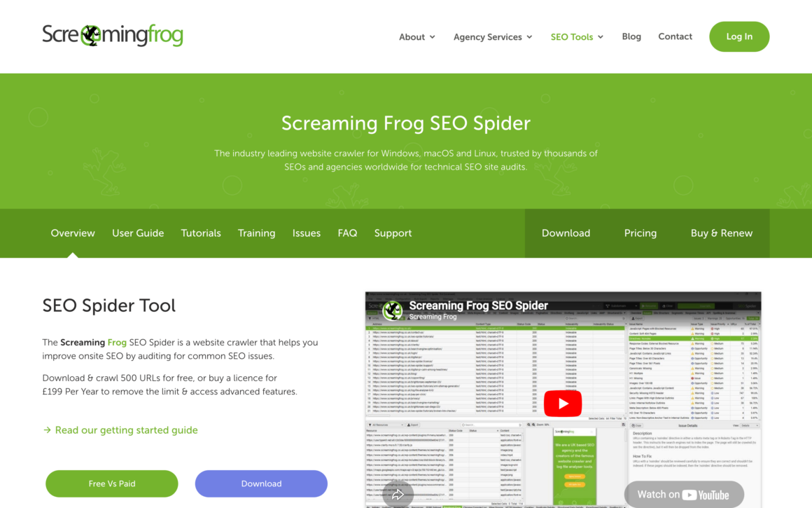 Screaming Frog SEO Spider