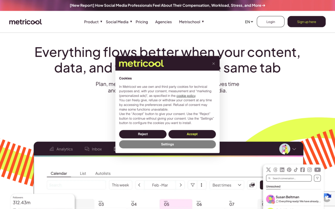Metricool Social Media Analytics