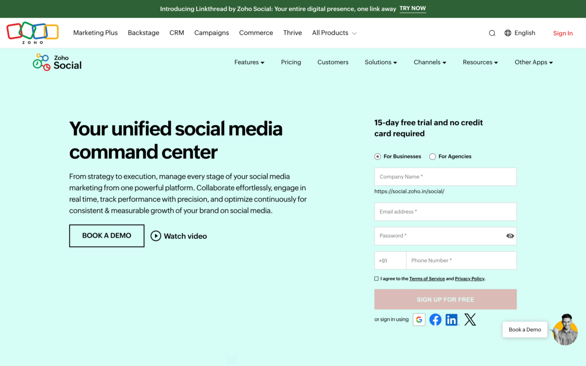 Zoho Social CRM Integration
