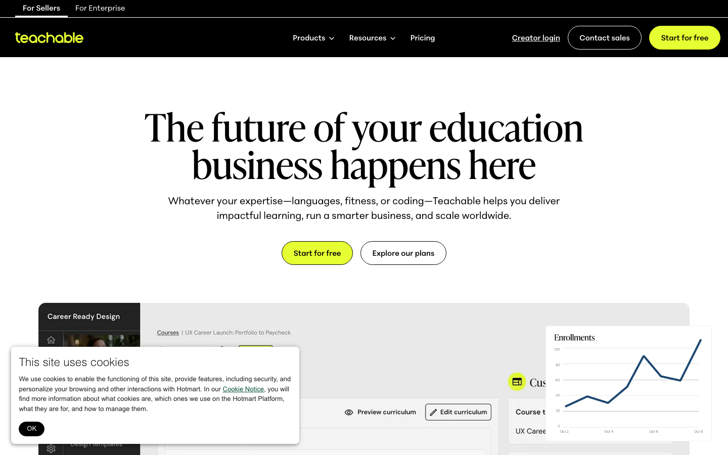 Teachable — popular SaaS course platform with strong content delivery and PartnerStack affiliate program for instructors