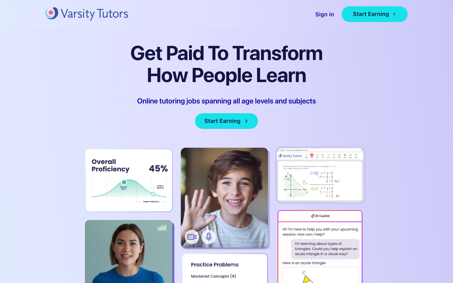 Varsity Tutors — flexible online tutoring jobs across K-12 and college subjects