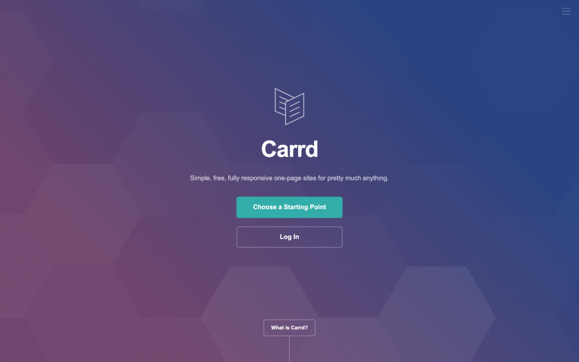 Carrd One Page Website Builder