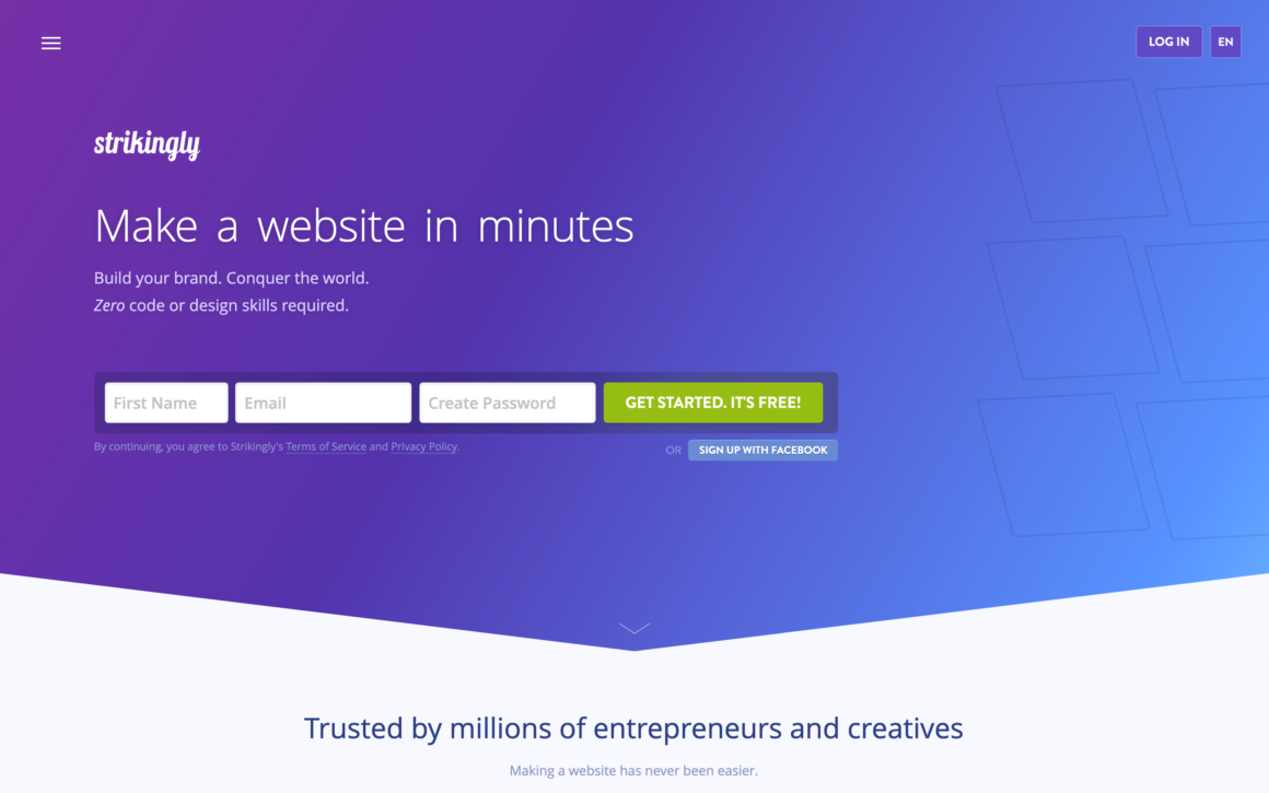 Strikingly One Page Website Builder