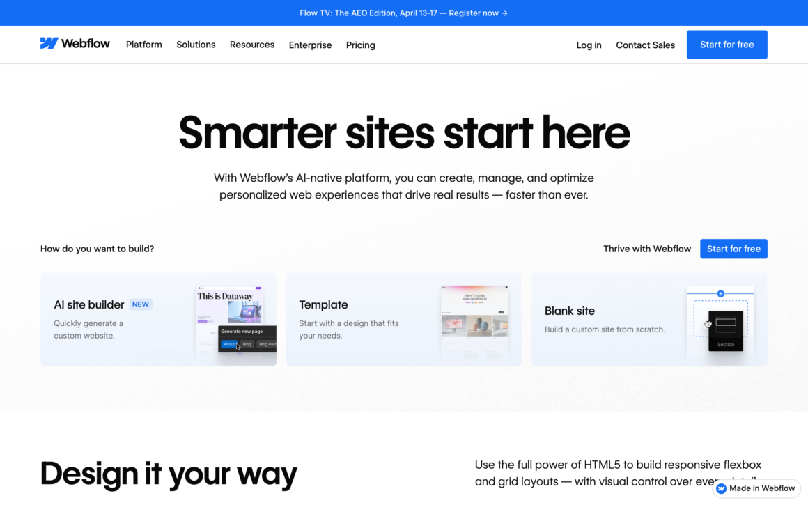 Webflow Designer Website Builder