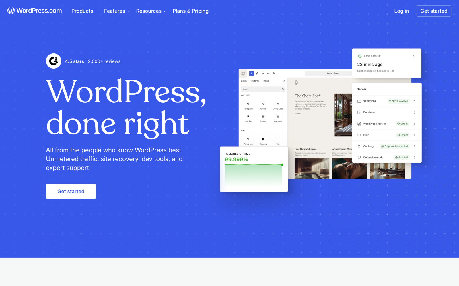 WordPress.com homepage free personal blog