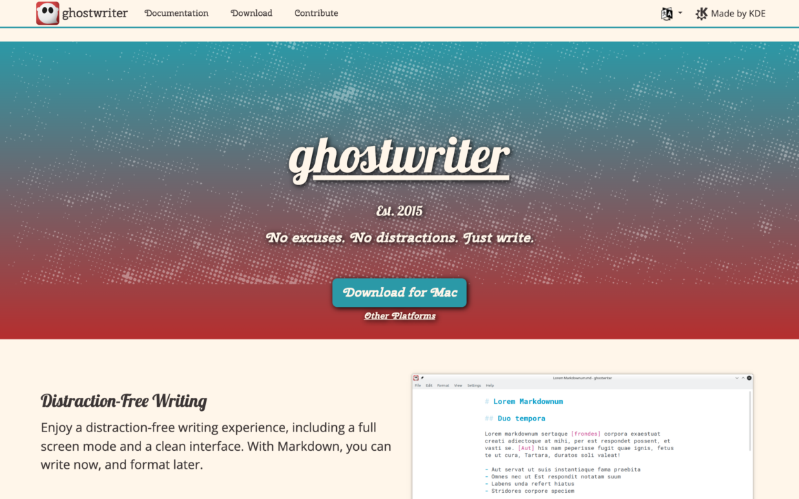 Ghostwriter Free Open Source Markdown Editor