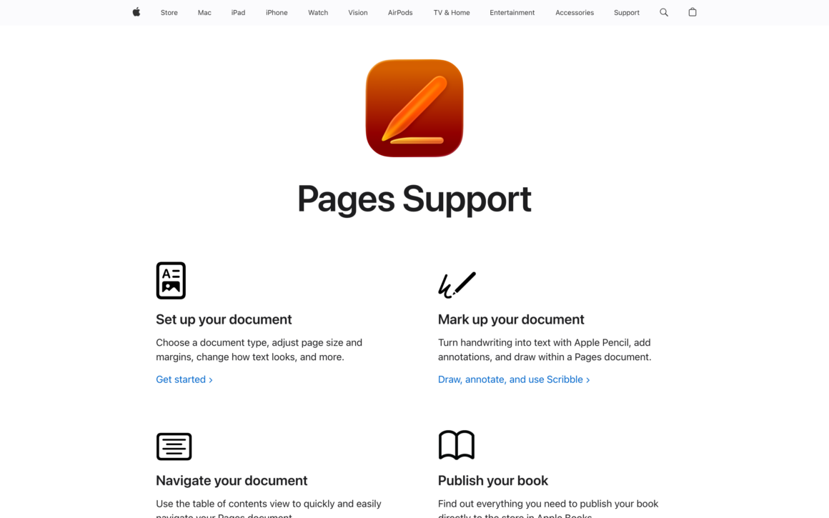 Apple Pages Free Word Processor