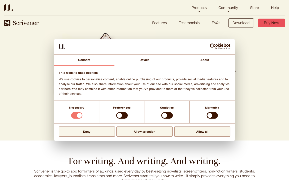 Scrivener Book Writing Software