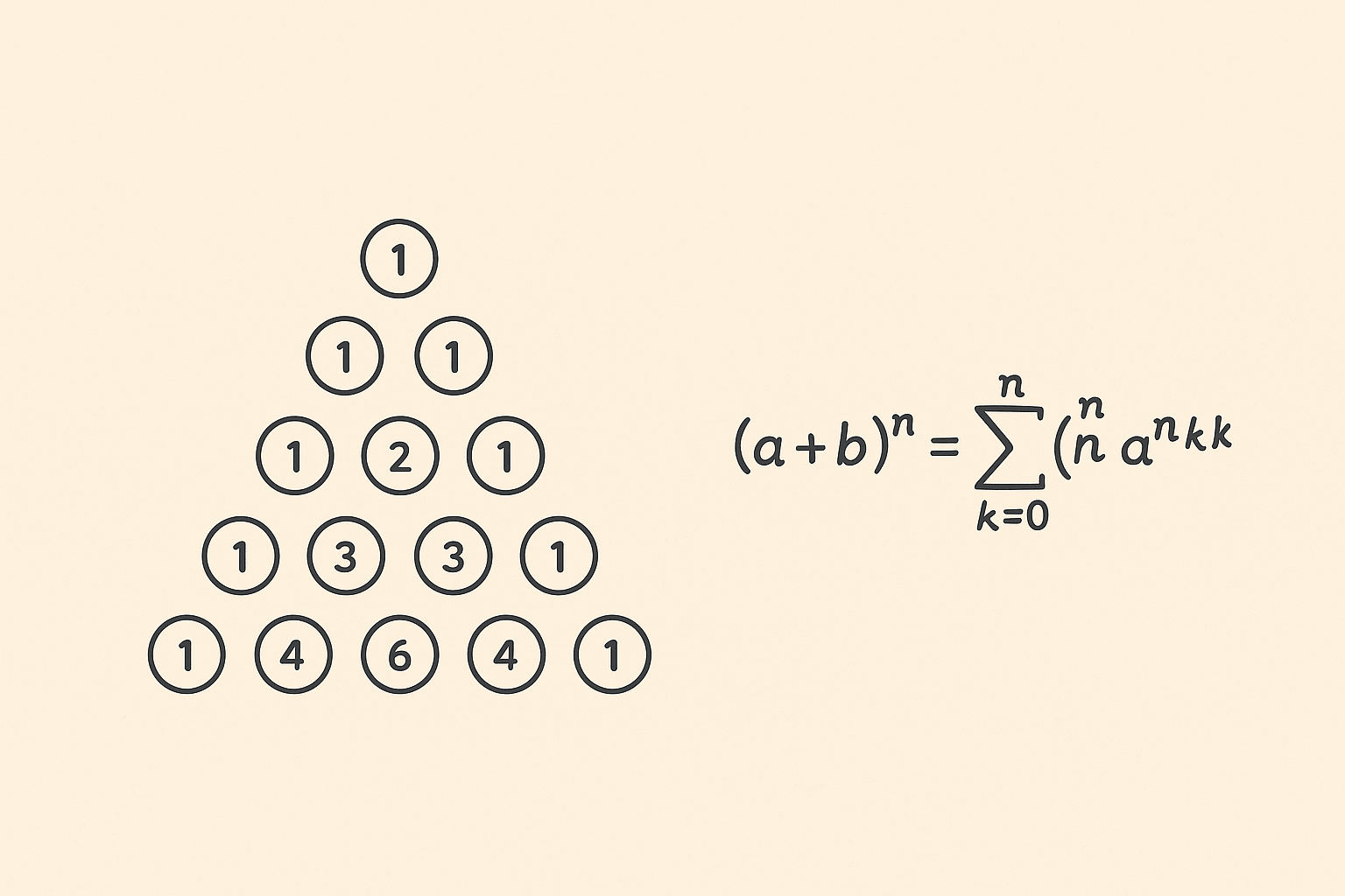 Binomial theorem and Pascal's triangle