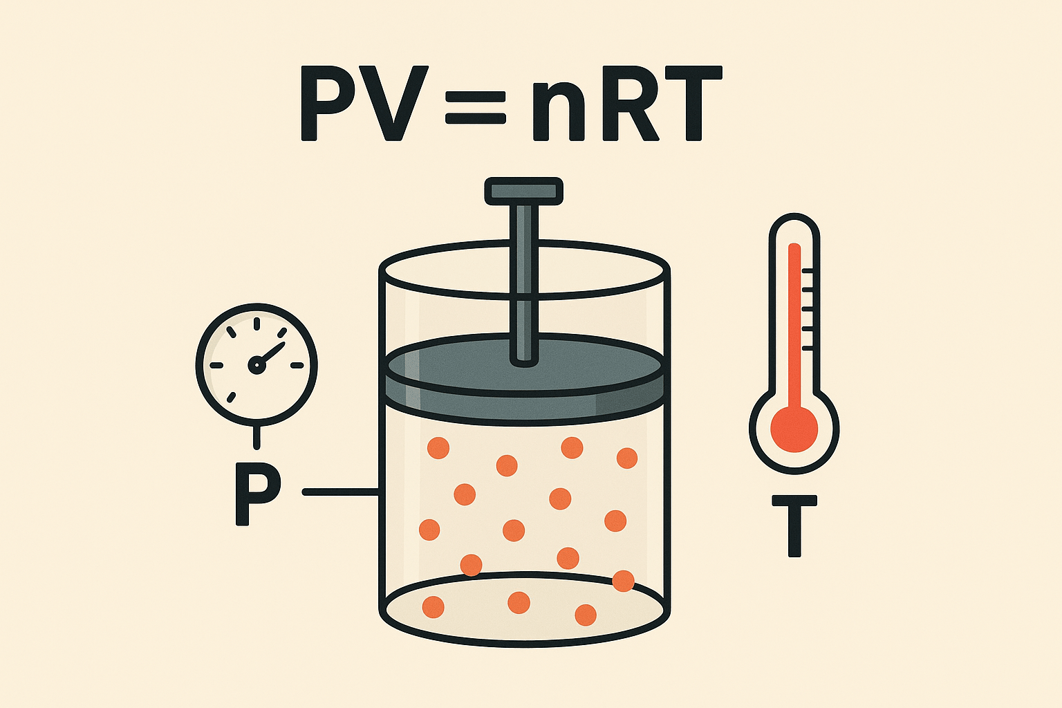 Ideal gas law illustration