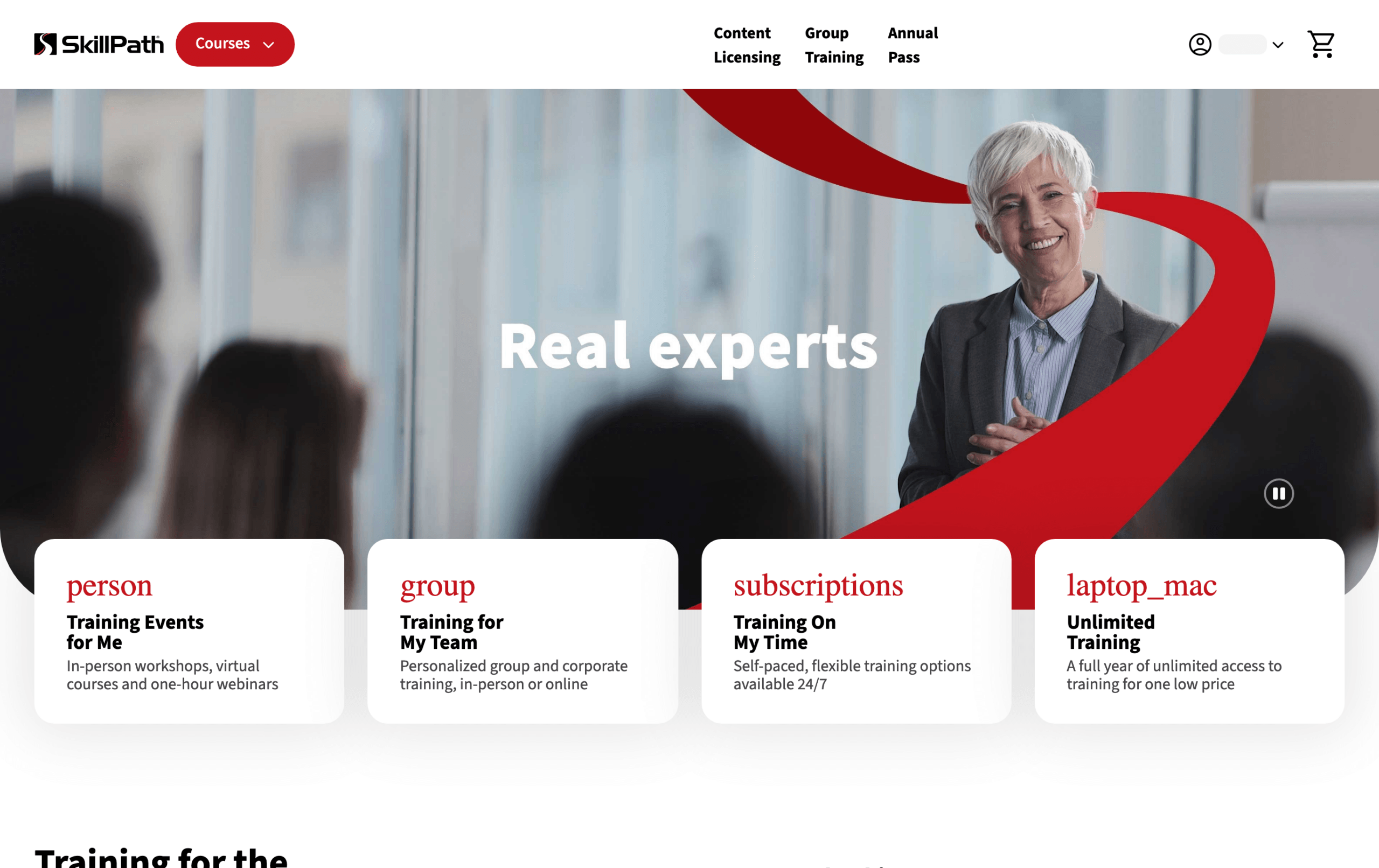 SkillPath leadership seminars and professional development training homepage