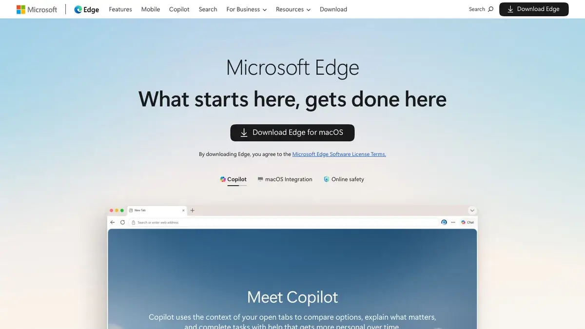 Microsoft Edge homepage showing the browser interface used for PDF viewing and markup