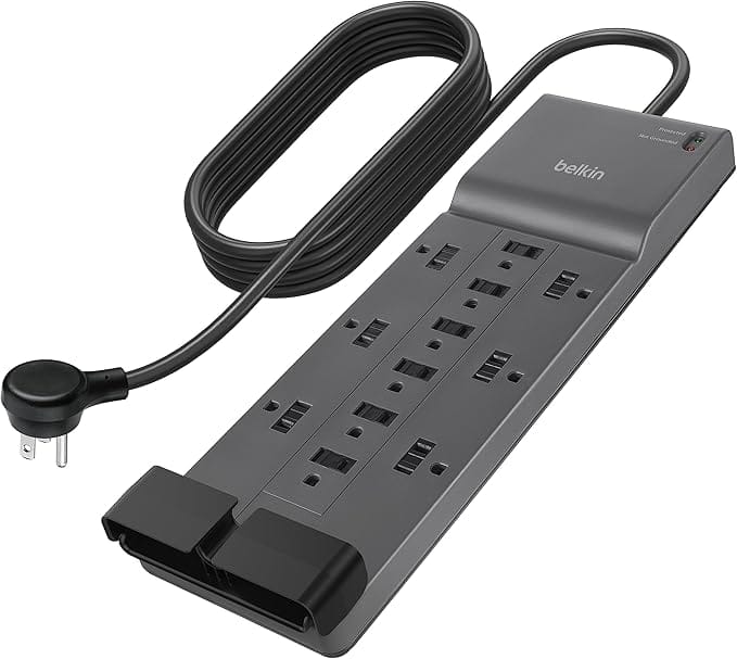 Belkin 12-Outlet Surge Protector (8ft Flat Plug)