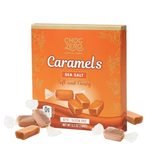 ChocZero Sugar Free Caramels - Keto Candy - All Natural, Soft and Chewy -...