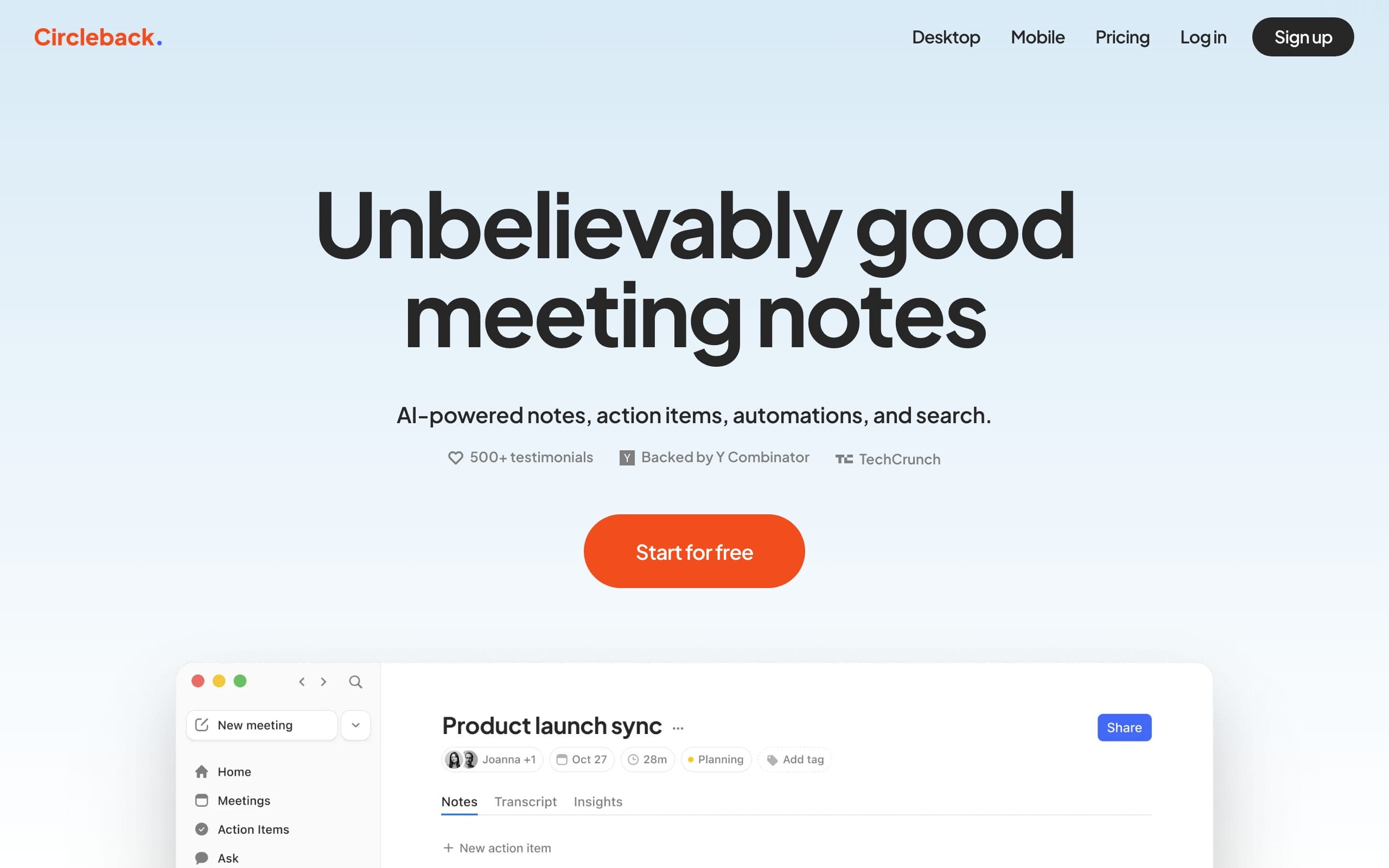 Circleback AI meeting assistant