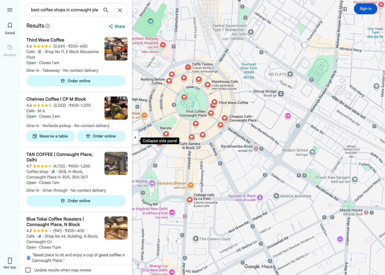 Google Maps Local 3-Pack results for a local search, the ranking goal of local SEO