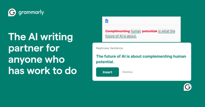 Grammarly AI writing and proofreading tool