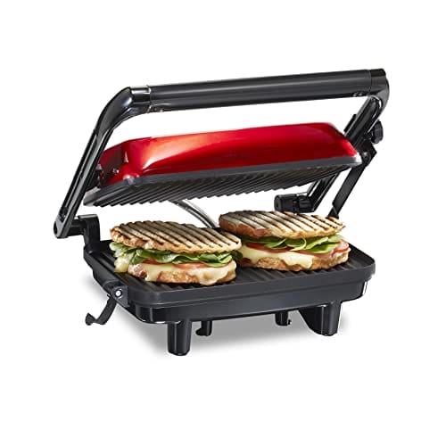 Hamilton Beach Panini Press Sandwich Maker & Electric Indoor Grill with...