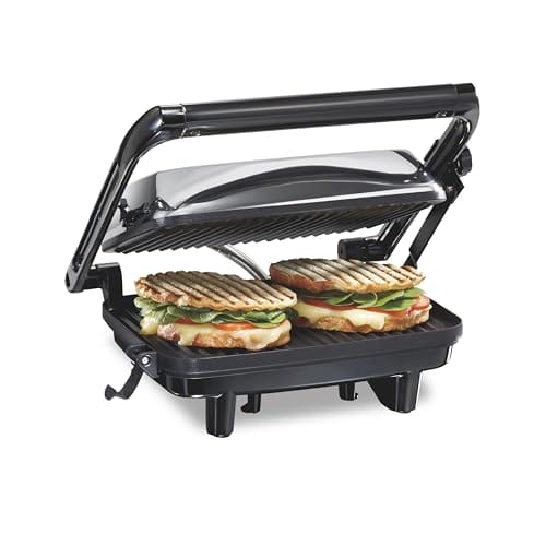 Hamilton Beach Panini Press Sandwich Maker & Electric Indoor Grill with...
