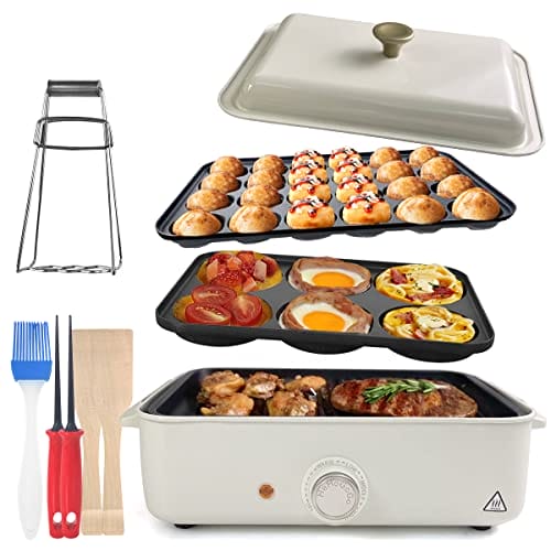 HeHoGoGo 3 in 1 Multifunctional Electric Griddle Electric Skillet Nonstick...