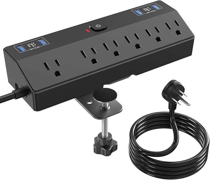 JXGUCAT Desk-Clamp Power Strip (40W USB-C)