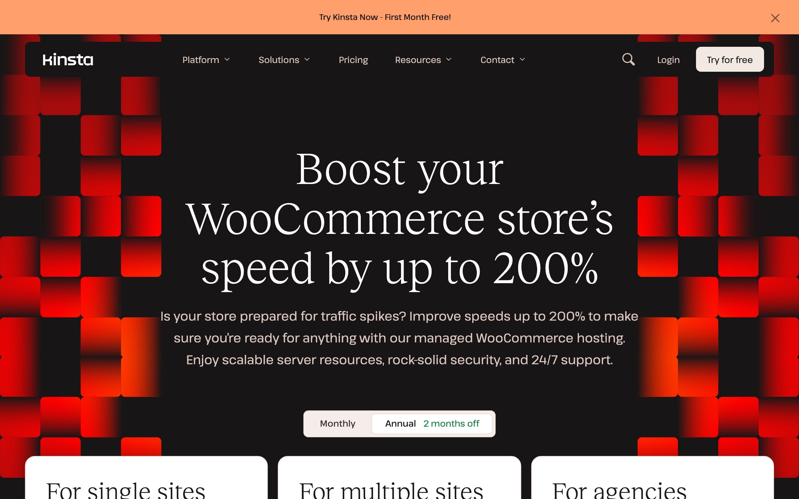 Kinsta WooCommerce hosting